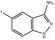 5-ヨード-1H-インダゾール-3-アミン 化学構造式