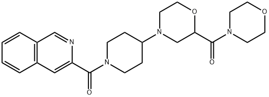 Methanone,  [4-[1-(3-isoquinolinylcarbonyl)-4-piperidinyl]-2-morpholinyl]-4-morpholinyl- Struktur