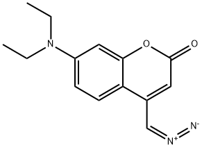 4-(diazomethyl)-7-(diethylamino)coumarin Struktur