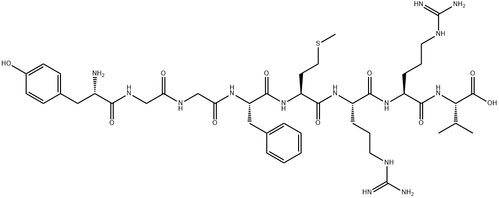 TYR-GLY-GLY-PHE-MET-ARG-ARG-VAL, 88866-92-6, 结构式