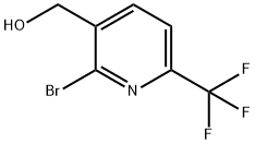 [2-ブロモ-6-(トリフルオロメチル)-3-ピリジニル]メタノール 化学構造式