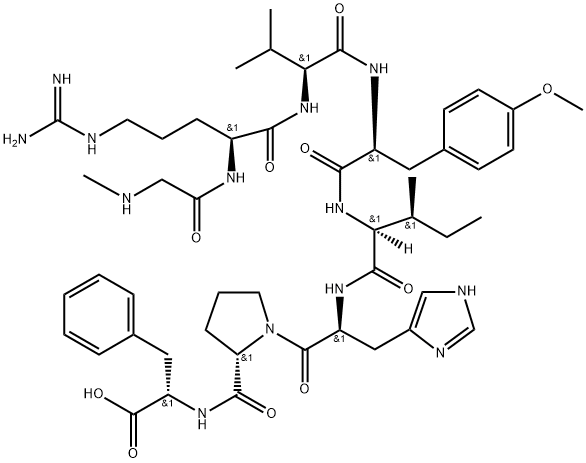 血管紧张素(SAR1, TYR(NME)4)-ANGIOTENSINI I, 88874-29-7, 结构式