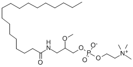 rac-3-Octadecanamido-2-Methoxypropan-1-ol Phosphocholine Structure