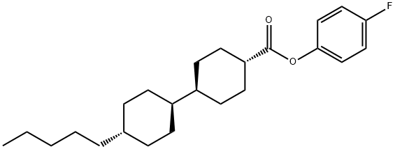 trans,trans-4'-ペンチルビシクロヘキシル-4-カルボン酸4-フルオロフェニル 化学構造式