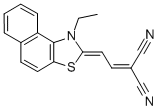 MALONONITRILE, [2-(1-ETHYLNAPHTHO[1,2-D]THIAZOLIN-2-YLIDENE)ETHYLIDENE]- Struktur