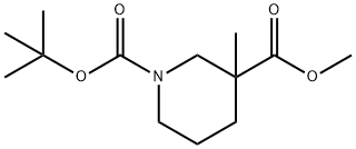 N-BOC-3-甲基-3-哌啶甲酸甲酯 结构式