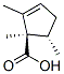 2-Cyclopentene-1-carboxylic acid, 1,2,5-trimethyl-, trans- (9CI) Struktur
