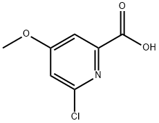 6-クロロ-4-メトキシピコリン酸 化学構造式