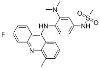 Methanesulfonamide, N-(3-(dimethylamino)-4-((3-fluoro-5-methyl-9-acrid inyl)amino)phenyl)- Structure
