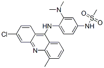 Methanesulfonamide, N-(4-((3-chloro-5-methyl-9-acridinyl)amino)-3-(dim ethylamino)phenyl)- Structure