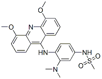 Methanesulfonamide, N-(4-((4,5-dimethoxy-9-acridinyl)amino)-3-(dimethy lamino)phenyl)- 结构式