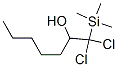 1,1-ジクロロ-1-トリメチルシリル-2-ヘプタノール 化学構造式
