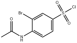 Benzenesulfonyl chloride, 4-(acetylamino)-3-bromo- 化学構造式
