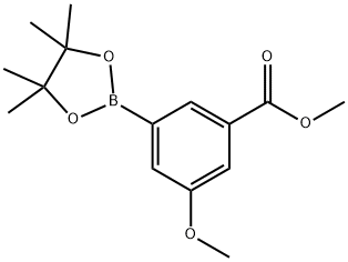 3-メトキシ-5-(メトキシカルボニル)フェニルボロン酸ピナコールエステル 化学構造式