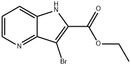 3-溴-1H-吡咯并[3,2-B]吡啶-2-羧酸乙酯,889658-85-9,结构式