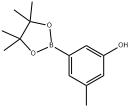 3-Methyl-5-(4,4,5,5-tetramethyl-[1,3,2]dioxaborolan-2-yl)-phenol Structure
