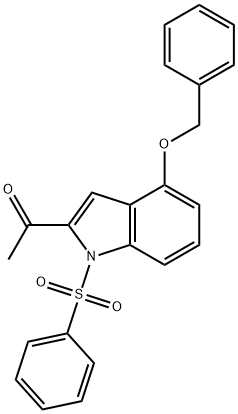 1-(4-(benzyloxy)-1-(phenylsulfonyl)-1H-indol-2-yl)ethanone Structure
