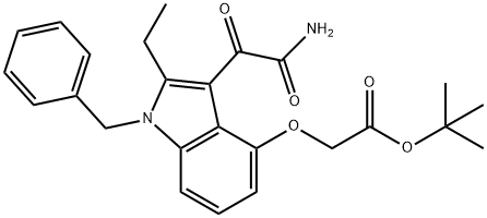 tert-butyl 2-{[1-benzyl-3-(carbaMoylcarbonyl)-2-ethyl-1H-indol-4-yl]oxy}acetate Struktur
