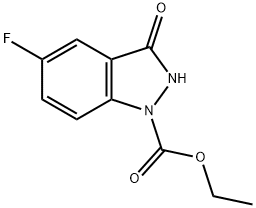 ETHYL 5-FLUORO-3-OXO-2,3-DIHYDRO-1H-INDAZOLE-1-CARBOXYLATE Struktur
