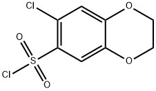 7-CHLORO-2,3-DIHYDRO-BENZO[1,4]DIOXINE-6-SULFONYL CHLORIDE Struktur