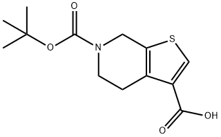 4,7-ジヒドロ-5H-チエノ[2,3-C]ピリジン-3,6-二カルボン酸6-TERT-ブチルエステル 化学構造式