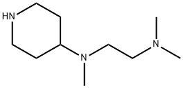 N,N,N'-トリメチル-N'-ピペリジン-4-イルエタン-1,2-ジアミン 化学構造式