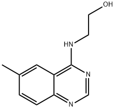 2-[(6-メチル-4-キナゾリニル)アミノ]エタノール 化学構造式