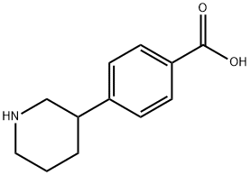 3-(4-カルボキシフェニル)ピペリジン塩酸塩 化学構造式