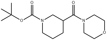 3-(吗啉-4-甲酰基)哌啶-1-甲酸叔丁酯, 889942-56-7, 结构式