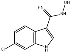 N-HYDROXY-6-CHLORO-1H-INDOLE-3-CARBOXAMIDINE 化学構造式
