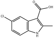 5-氯-2-甲基-1H-吲哚-3-羧酸, 889942-69-2, 结构式