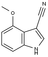 4-甲氧基-3-氰基吲哚 结构式