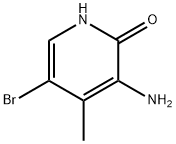 3-アミノ-5-ブロモ-4-メチルピリジン-2-オール 化学構造式
