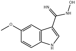 N-羟基-5-甲氧基-1-H-吲哚-3-甲脒 结构式
