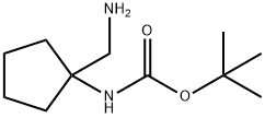 1-(BOC-氨基)-1-氨甲基环戊烷 结构式