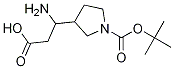 3-氨基-3-(1-BOC-3-吡咯烷基)丙酸, 889949-27-3, 结构式