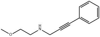 (2-メトキシエチル)(3-フェニル-2-プロピン-1-イル)アミン 化学構造式