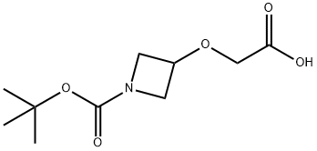 1-BOC-(3-カルボキシメトキシ)アゼチジン 化学構造式
