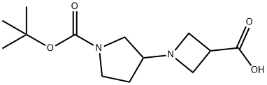3-(3-CARBOXY-AZETIDIN-1-YL)-PYRROLIDINE-1-CARBOXYLIC ACID TERT-BUTYL ESTER Struktur