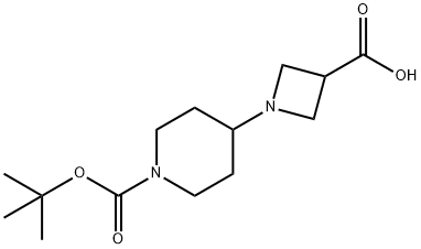 1-{1-[(tert-butoxy)carbonyl]piperidin-4-yl}azetidine-3-carboxylic acid Structure