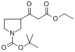 1-BOC-3-(3-エトキシ-3-オキソプロパノイル)ピロリジン 化学構造式