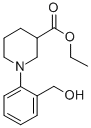 1-(2-HYDROXYMETHYL-PHENYL)-PIPERIDINE-3-CARBOXYLIC ACID ETHYL ESTER Structure