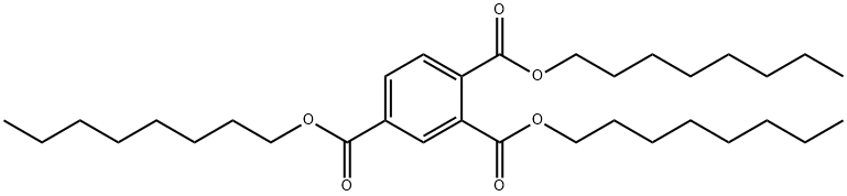 ベンゼン-1,2,4-トリカルボン酸トリオクチル 化学構造式