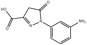 1-(3-aminophenyl)-4,5-dihydro-5-oxo-1H-pyrazole-3-carboxylic acid Structure