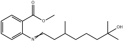 2-[(7-羟基-3,7-二甲基辛亚基)氨基]苯甲酸甲酯,89-43-0,结构式