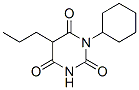 1-シクロヘキシル-5-プロピル-2,4,6(1H,3H,5H)-ピリミジントリオン 化学構造式