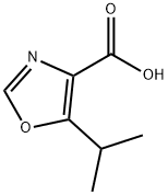 5-isopropyl-1,3-oxazole-4-carboxylic acid(SALTDATA: FREE) Structure