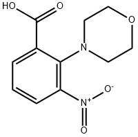 2-morpholin-4-yl-3-nitrobenzoic acid Struktur