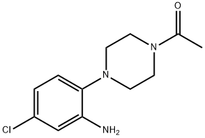 2-(4-Acetyl-piperazin-1-yl)-5-chloroaniline Struktur