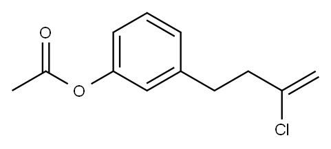 4-(3-アセトキシフェニル)-2-クロロ-1-ブテン 化学構造式